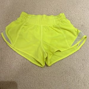 Lululemon Neon Yellow 2.5inch Hotty Hot